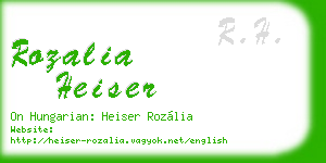 rozalia heiser business card
